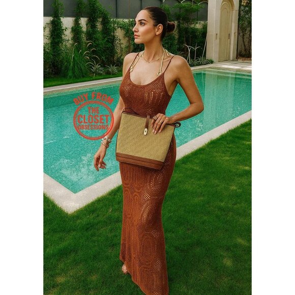 MANGO BLOGGER FAVE!!! Long Dress with Thin Straps NWT - Picture 1 of 16